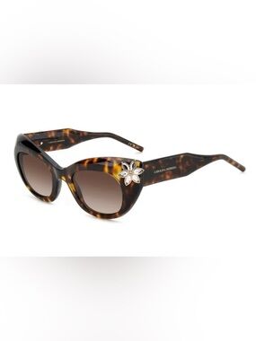 Carolina Herrera Cat Eye Sunglasses HERO215S Tortoise Floral + Case $398